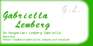 gabriella lemberg business card